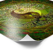 緑の陰陽と木の命 フォトプリント            (角)