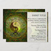 緑の陰陽マンダラオブライフ 招待状 (正面/裏面)