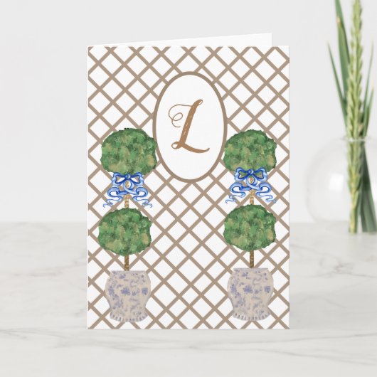 緑の陳腐なジンジャージャーストピアリーバスケット カード (正面)