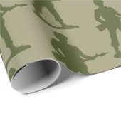 緑の陸軍兵士のパターン ラッピングペーパー (ロールコーナー)
