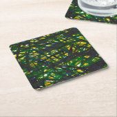 緑の雑木林II スクエアペーパーコースター (アングル)