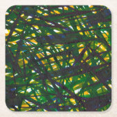 緑の雑木林II スクエアペーパーコースター (正面)