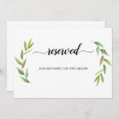 緑の離れの席結婚看板 招待状 (正面/裏面)