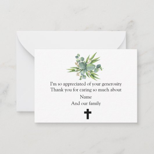 緑の離れサンキューカード ノートカード (正面)