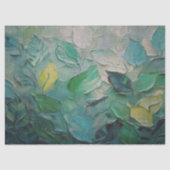 緑の離れテクスチャ付きデコページティッシュペーパー 薄葉紙 (正面)