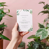 緑の離れフレーム結婚式招待状 招待状