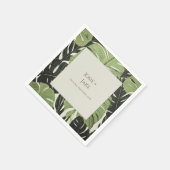 緑の離れモダンのはっきりしたジャングル結婚や スタンダードカクテルナプキン (角)