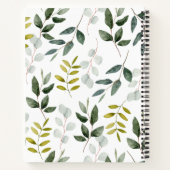 緑の離れモノグラムののPattern To Do List ノートブック (裏面)