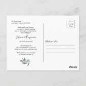 緑の離れ国のスクリプトの日付変更を延期 ポストカード (裏面)