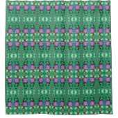 緑の離れ紫の宝石シャワーカーテン シャワーカーテン (正面)