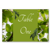 緑の離れ結婚の表の番号(横) テーブルナンバー (裏面)