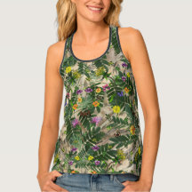 緑の離れ花模様