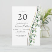 緑の離れ葉20誕生日 招待状 (スタンド正面)