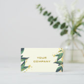 緑の離れ金ゴールドリースフレームモダンプロフェッショナル 名刺 (スタンド正面)