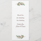 緑の離れ金ゴールドRed Berryのメ結婚ニュー メニュー (裏面)