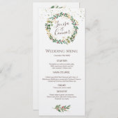 緑の離れ金ゴールドRed Berryのメ結婚ニュー メニュー (正面/裏面)