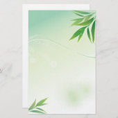 緑の離れ静止 便箋 (正面/裏面)