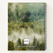 緑の雨林のやる気を起こさせる自然名 ノートブック (裏面)