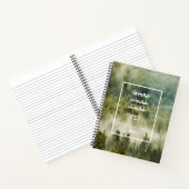 緑の雨林のやる気を起こさせる自然名 ノートブック (内部)