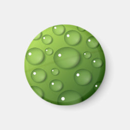 緑の雨滴パターン マグネット