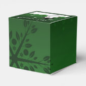 緑の雪だるま冬の風景クリスマスベストボックス フェイバーボックス (裏面サイド)