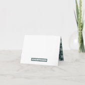 緑の雪のクリスマスフォートカード シーズンカード (裏面)