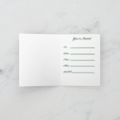 緑の雪の地球の招待状 招待状 (内部)