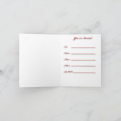 緑の雪の地球の招待状 招待状 (内部)