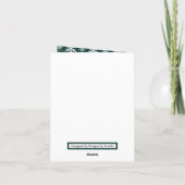 緑の雪エレガント結晶クリスマス折り畳み写真 シーズンカード (裏面)