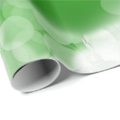 緑の雪片のクリスマスの球のコラージュ ラッピングペーパー (ロールコーナー)