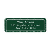 緑の雪片メリークリスマス ラベル (正面)