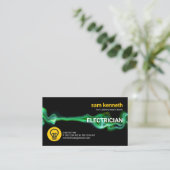緑の電流稲妻電気 名刺 (スタンド正面)