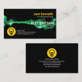 緑の電流稲妻電気 名刺 (正面/裏面)