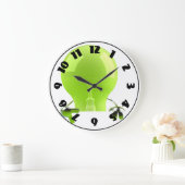 緑の電球の時計 ラージ壁時計 (ホーム)