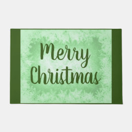 緑の霜のメリークリスマス ドアマット
