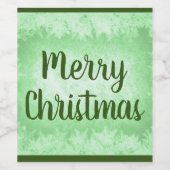 緑の霜のメリークリスマス ワインラベル (シングルラベル)