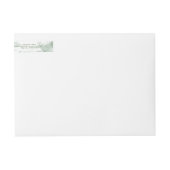 緑の青いアジサイその男の子の赤ちゃんシャワー ラップアラウンドラベル (正面)