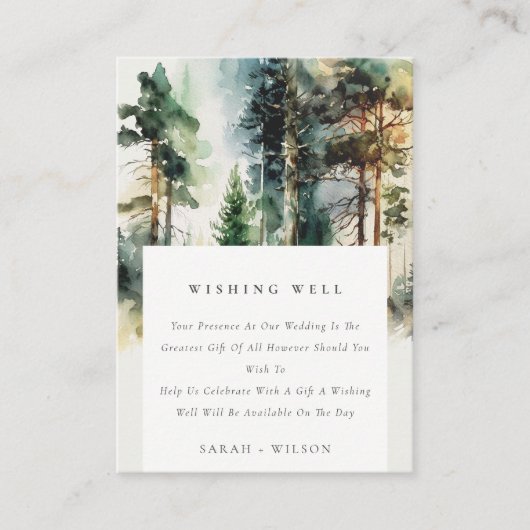 緑の青い森が元気を願結婚う エンクロージャーカード (正面)