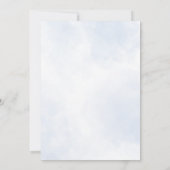 緑の青い水の色その男の子の赤ちゃんシャワー 招待状 (裏面)