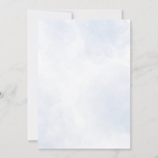 緑の青い水の色その男の子の赤ちゃんシャワー 招待状 (裏面)