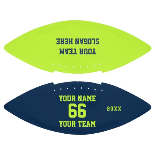 緑の青い白いサッカーの名前、番号、チーム アメリカンフットボール (パネル)