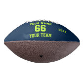 緑の青い白いサッカーの名前、番号、チーム アメリカンフットボール (回転270)