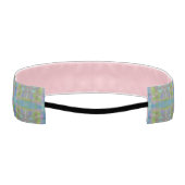 緑の青い紫の幾何学的 アスレチックヘッドバンド (裏面)