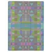 緑の青い紫の幾何学的 クリップボード (裏面)