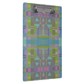 緑の青い紫の幾何学的 クリップボード (右)