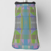 緑の青い紫の幾何学的 ゴルフヘッドカバー (回転90)