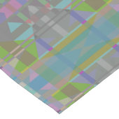 緑の青い紫の幾何学的 ショートテーブルランナー (コーナー)