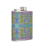 緑の青い紫の幾何学的 フラスク (右)