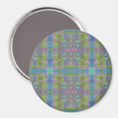 緑の青い紫の幾何学的 マグネット (正面/裏面)
