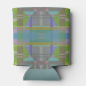 緑の青い紫の幾何学的 缶クーラー (裏面)